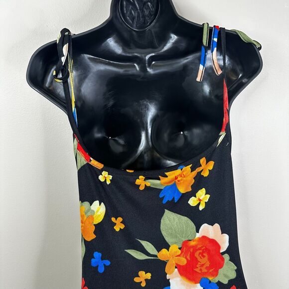 Danielle Bernstein We Wore What Size Small Black Floral Tropicana Midi Dress - Picture 5 of 12